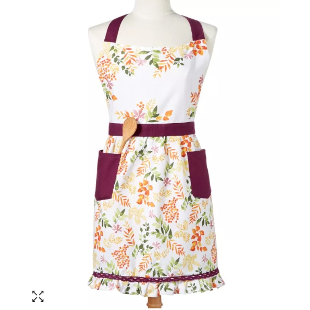 Martha Stewart Thanksgiving Prep Harvest Apron 100% Cotton 28.75 x 32.51